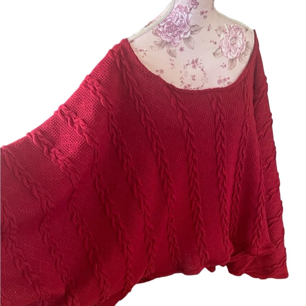 Fall Knit Set – Red Sweater with Matching Turban - Picture 3 of 5